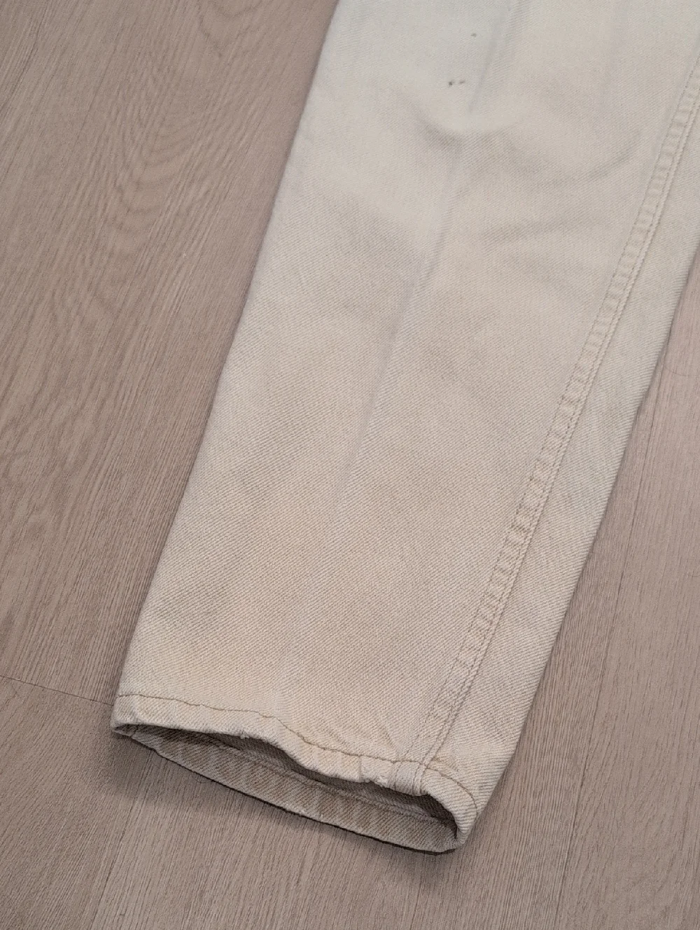 Vtg Levis 550 31x34 Mens Off White Beige Tapered Relaxed Jeans